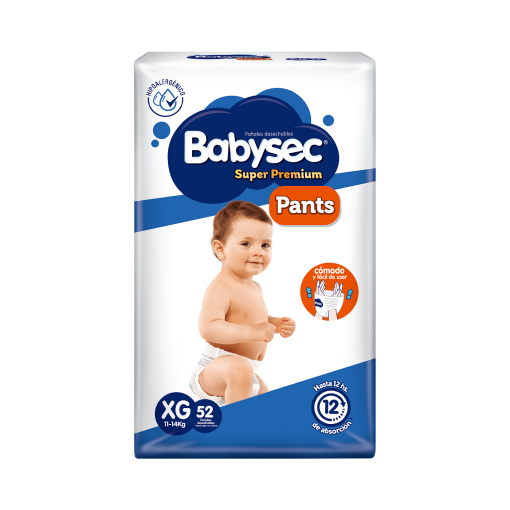 Pants Babysec Super Premium Xg 52 Unidades