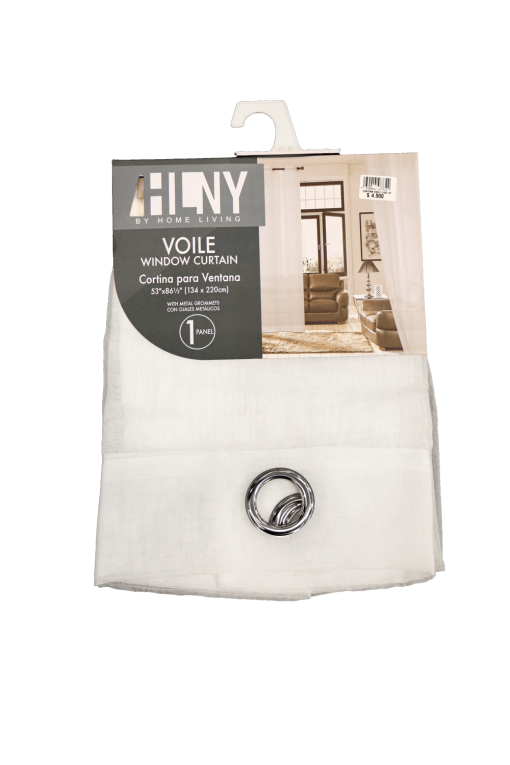 Cortina Voile Liso Color 1 Pc