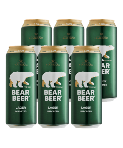 Cerveza Bear Beer 5° Lager 500 Cc Lata Pack X 6
