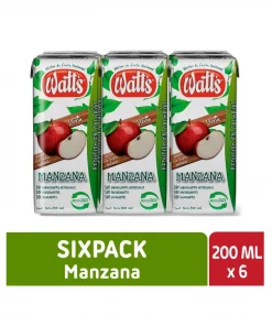 Néctar Watts Sabor Manzana, Pack 6 Unid. X 200cc. Néctar Watts Sabor Manzana, Pack 6 Unid. X 200cc.