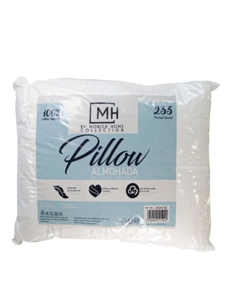 Almohada Pillow By Mónica Home 51x68,5cm – 1 Unidad. Almohada Pillow By Mónica Home 51x68,5cm – 1 Unidad.