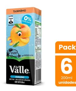 cugat.cl pack-6-un-nectar-de-durazno-light-andina-del-valle