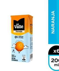Néctar Del Valle Sabor Naranja 0% Azúcar, Pack 6 Unid. X 200cc. Néctar Del Valle Sabor Naranja 0% Azúcar, Pack 6 Unid. X 200cc.