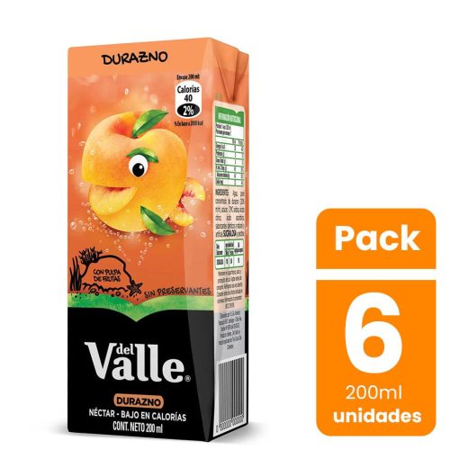Pack 6 Un Néctar De Durazno Andina Del Valle