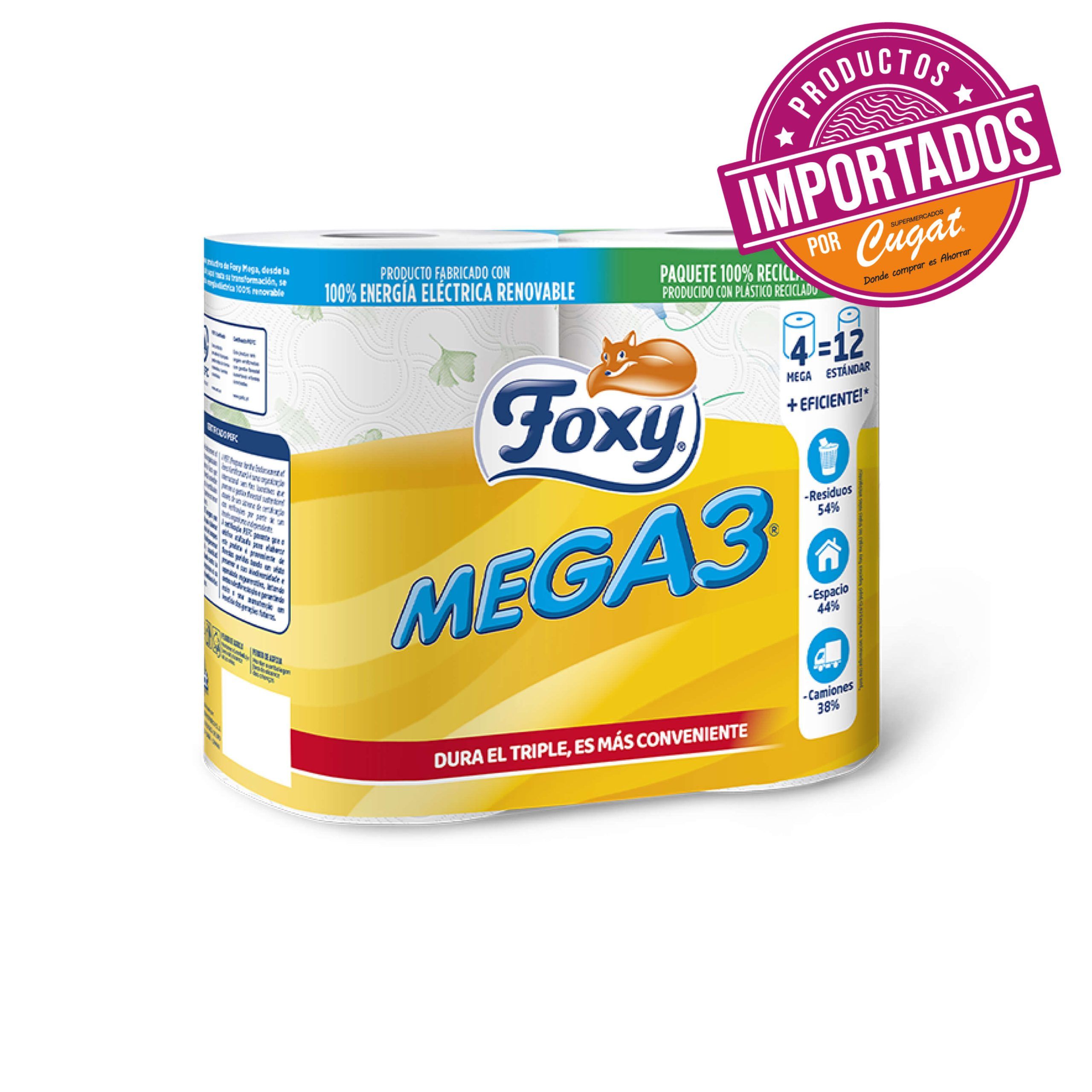 Toalla Papel Cocina Foxy Mega 3 2 Rollos