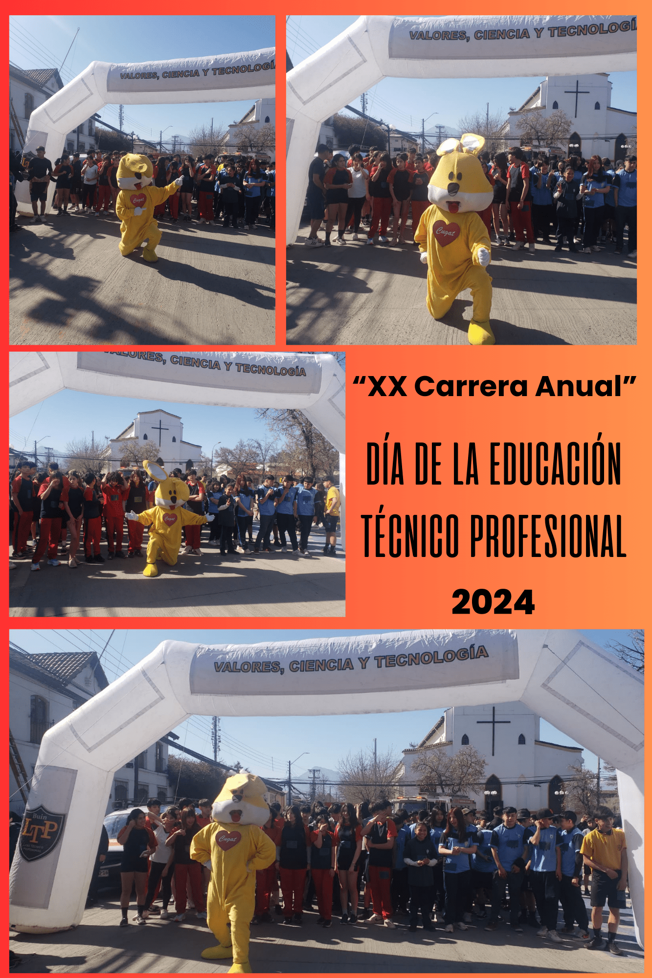 Vigésima Carrera Anual del Día de la Educación Técnico Profesional, Liceo Técnico Profesional de Buin junto a Supermercados Cugat.