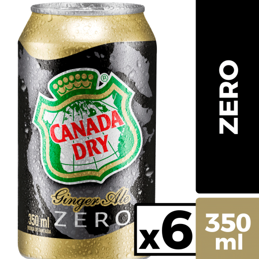 Pack Bebida Ginger Ale Zero Lata 350cc X 6 Und.