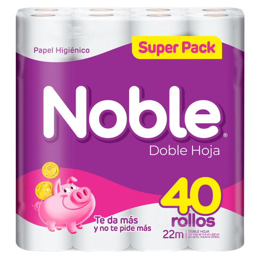 Papel Higiénico Noble Dh 40 Rollos 22 Mts.