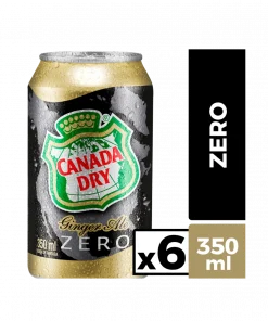 Bebida Canada Dry Ginger Ale Zero Lata, Pack 6 Unid. X 350cc.