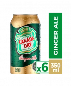 Bebida Canada Dry Ginger Ale Lata, Pack 6 Unid. X 350cc. Bebida Canada Dry Ginger Ale Lata, Pack 6 Unid. X 350cc.
