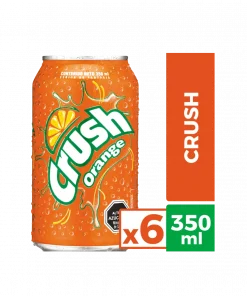 Bebida Orange Crush Lata, Pack 6 Unid. X 350cc.