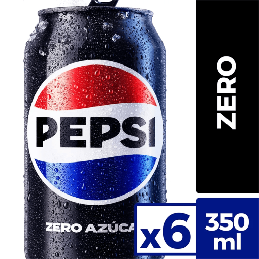 Pack Bebida Pepsi Zero Lata 350cc X 6 Und.