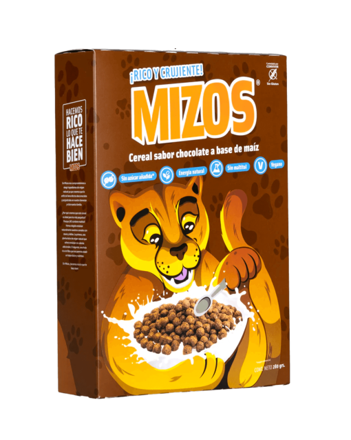 Cereal De Chocolate Sin Azúcar Mizos, 280grs.
