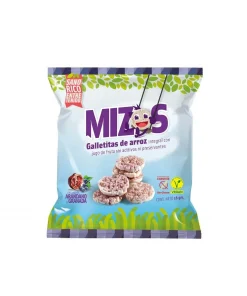 Galletas De Arroz Mizos Sabor Arándano Y Granada, 16g