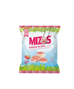 Galletas De Arroz Mizos Sabor Frutilla Murta, 16g