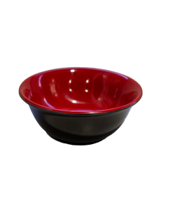 Pocillo Rojo Con Negro De Melamina 14.5cm.