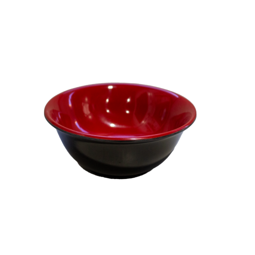 Pocillo Rojo Con Negro De Melamina 14.5cm.
