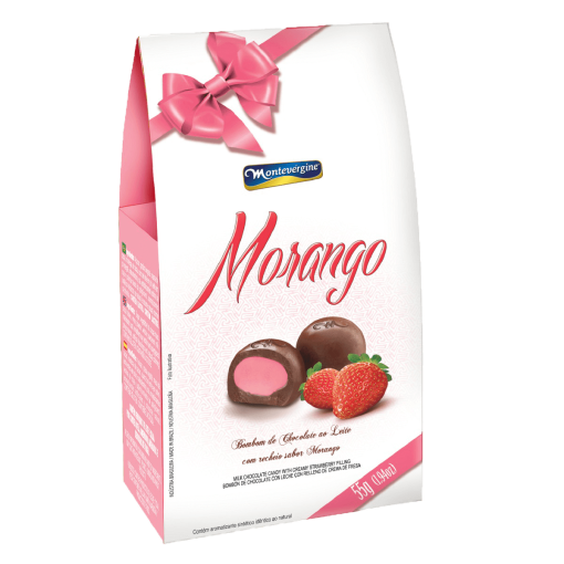 Chocolate Morango Bombon De Frutilla Montevergine 55grs.