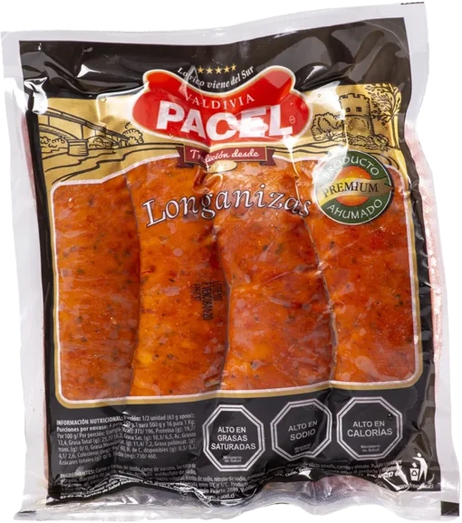 Longaniza Artesanal Ahumada Pacel 750grs.