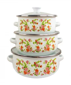 Set De Ollas De Acero Inoxidable 3 Piezas (16, 18 Y 20 Cm) – Modelo P16409-34