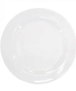 Plato Bajo Blanco De Melamina, 25cm. Plato Bajo Blanco De Melamina, 25cm.
