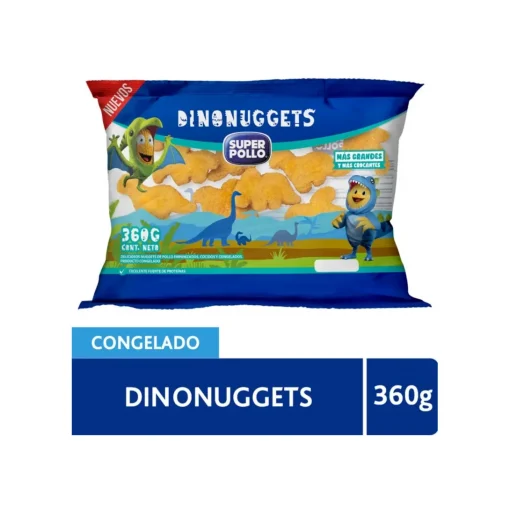 Nuggets De Pollo Con Figuras De Dinosaurios Super Pollo, 360gr.