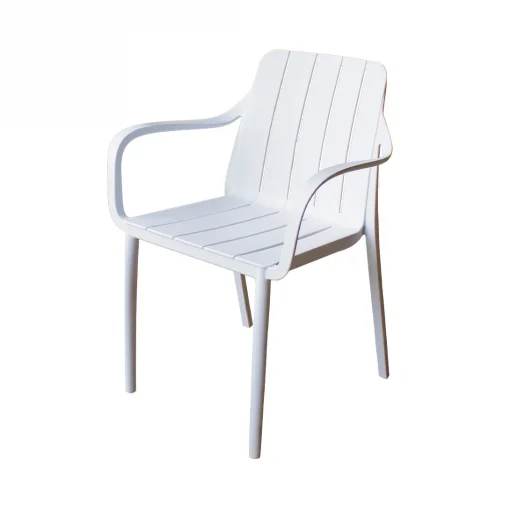 Silla De Terraza Con Brazos Color Blanco (modelo R19152-2)