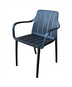 Silla De Terraza Con Brazos Color Negro (modelo R19152-5) Silla De Terraza Con Brazos Color Negro (modelo R19152-5)