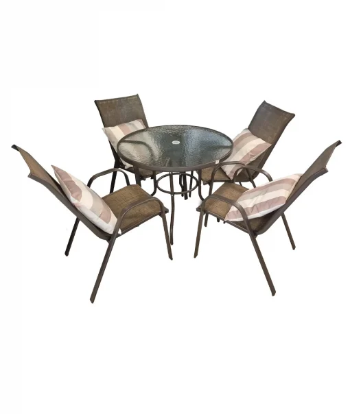 Juego De Terraza Redondo Con Sillas 5pzas. (modelo R19112-3)
