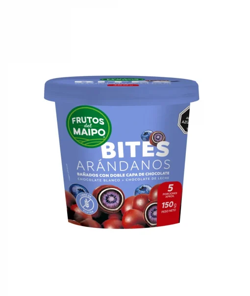 Bombones Helados Bites Frutos Del Maipo De Arándanos Con Chocolate Pote, 150g