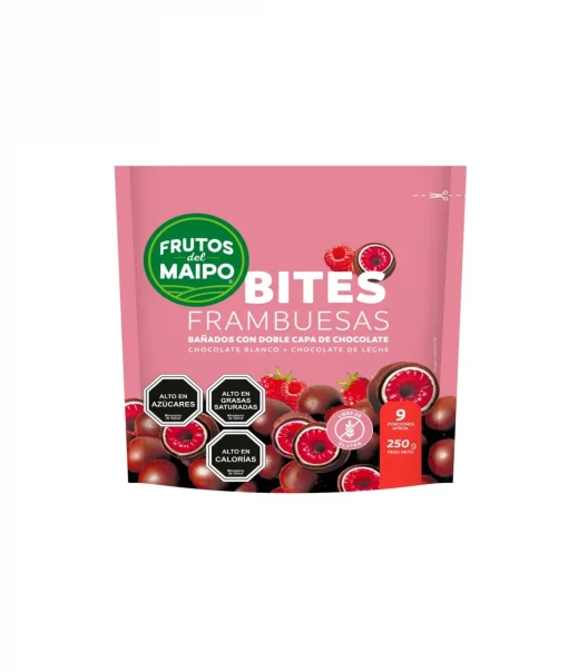 Bombones Helados Bites Fruto Del Maipo De Frambuesa Con Chocolate Doypack, 250g