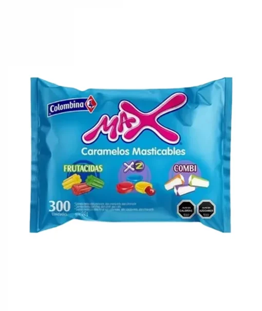 Masticables Colombina Max Surtidos Bolsa, 300 Unid.