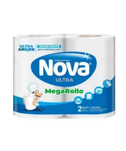 Toalla De Papel Nova Ultra Megarrollo 2 Unid, 24mts.