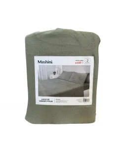 Sábana de Polar Lisa Mashini Verde Medidas( 2P, 1.5P)