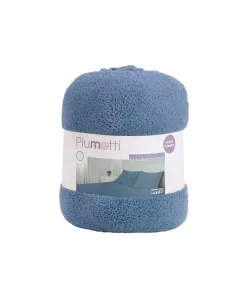 Sábana Sherpa Lisa Azul Medidas (king - 2p - 1.5p)