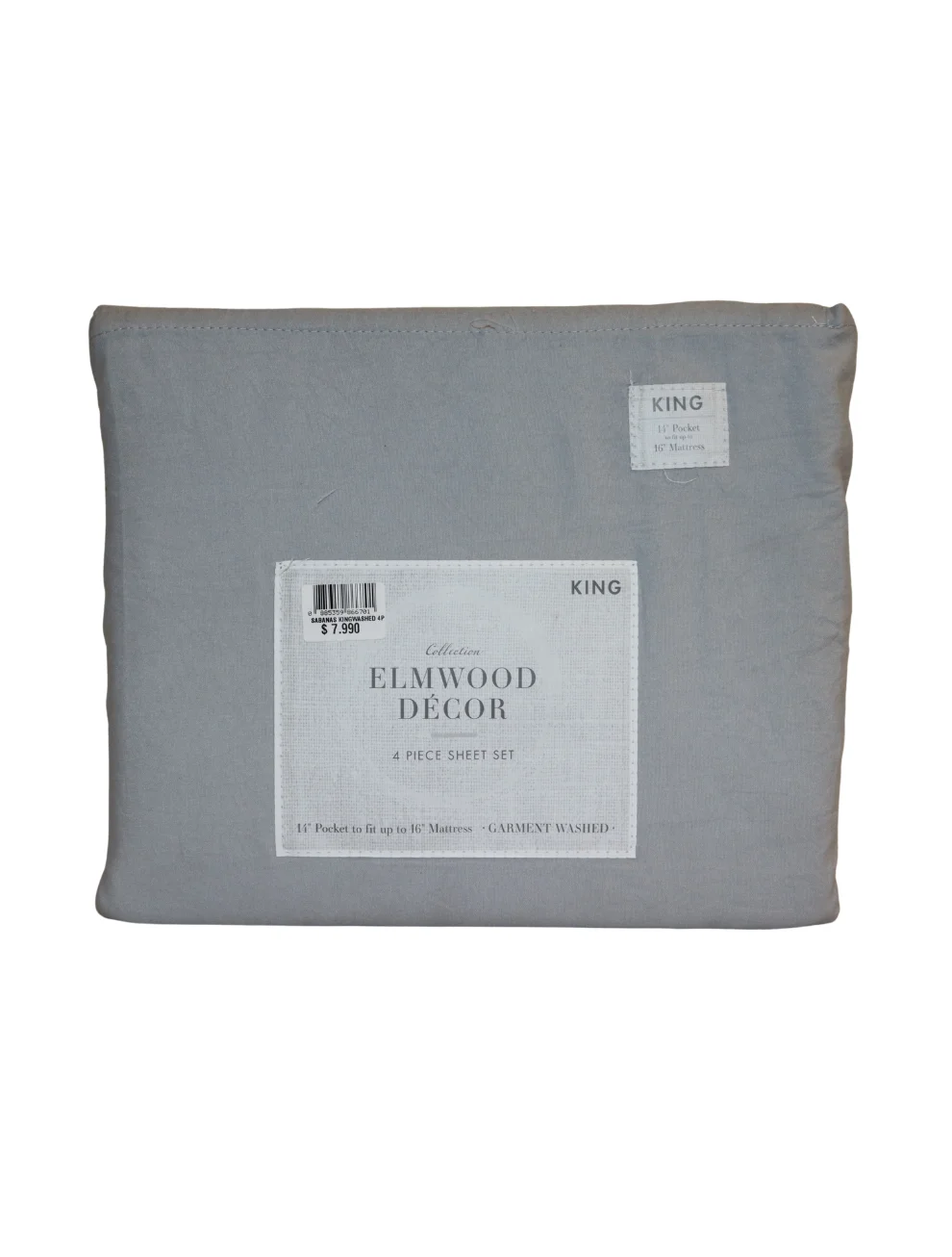 Sábanas King Washed Elmwood Decor 4 Piezas. Sábanas King Washed Elmwood Decor 4 Piezas.