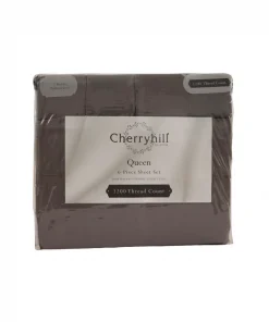 Sábanas Queen 1200 Cvc Cherryhill Color Bone 6 Piezas.