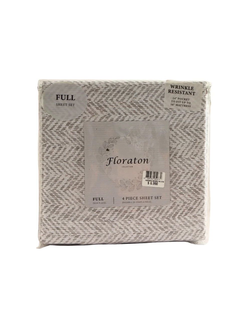 Sábanas Full Brooklyn Stripe Herringbone Pi Floraton 4 Piezas. Sábanas Full Brooklyn Stripe Herringbone Pi Floraton 4 Piezas.