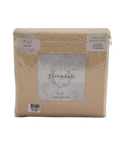 Sábanas Full Glaston Sand Diamond Dots Pigment Floradale 4 Piezas