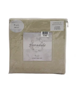 Sábanas Full Glaston Sand Textured Pigment Floradale 4 Piezas.