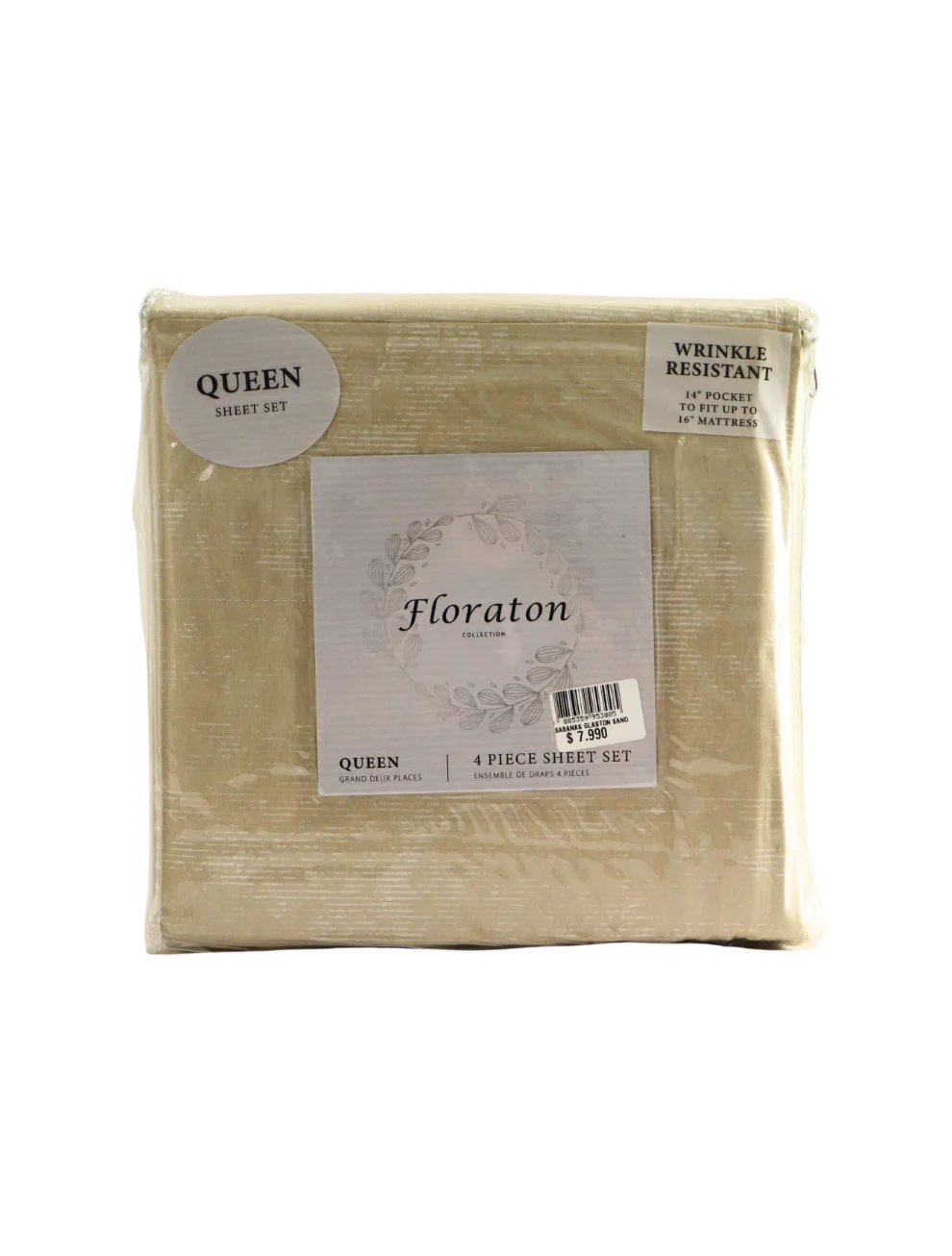 Sábanas Queen Glaston Sand Textured Pigment Floraton 4 Piezas. Sábanas Queen Glaston Sand Textured Pigment Floraton 4 Piezas.