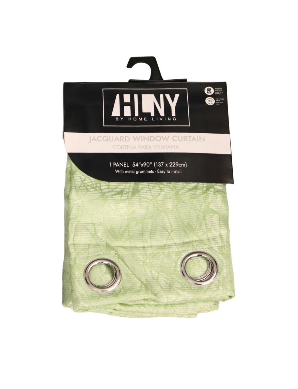 Cortina Con Diseño Hlny Color Verde Claro 137×229cm 1p (modelo 715-1433305) Cortina Con Diseño Hlny Color Verde Claro 137×229cm 1p (modelo 715-1433305)