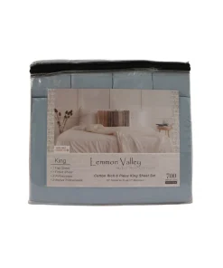 Sábanas King Lemmon Valley Azul 6 Piezas.