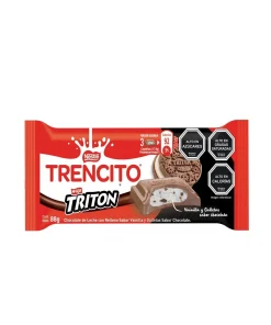 Chocolate Trencito Triton Relleno Vainilla Y Galletas De Chocolate Nestlé, 88g