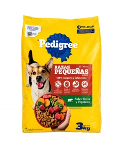 Alimento De Perro Adulto Razas Pequeñas Sabor Carne Y Vegetales Pedigree, 3 Kg