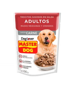 Alimento Húmedo De Perro Para Adulto Sabor Carne Master Dog, 85g
