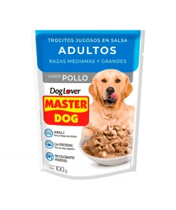 Alimento Húmedo De Perro Adulto Sabor Pollo Master Dog, 100g