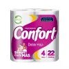 Papel Higiénico Confort Doble Hoja, 4 Unid. X 22mt.