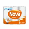Toalla De Papel Nova Clásica Doble Hoja 3unid. De 12mt.