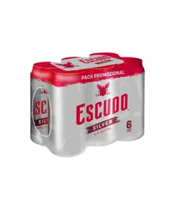 Cerveza Escudo Silver Lata 5°, Pack 470cc X 6 Unid.